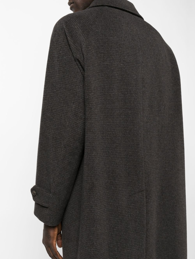 Shop Hevo Single-breasted Coat In Grey