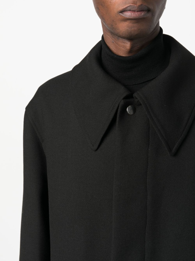 Shop Sunflower Long-sleeve Button-fastening Coat In Black