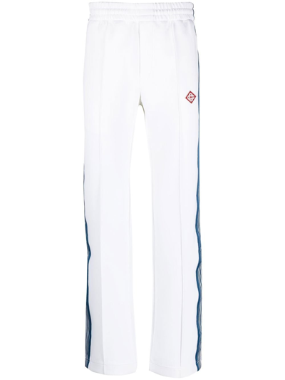 Shop Casablanca Embroidered-logo Track Pants In White