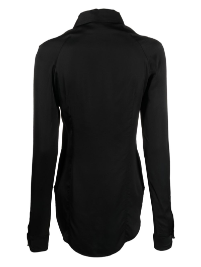 Shop Andrea Ya'aqov Button-front Shirt In Black