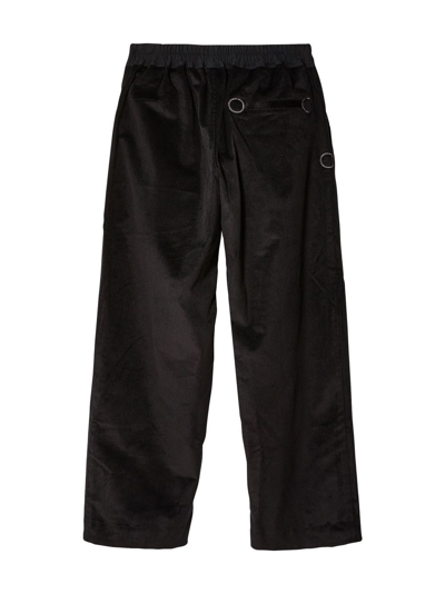 Shop Bernhard Willhelm Embroidered Corduroy Trousers In Black