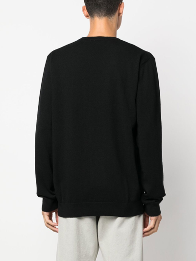 Carhartt Madison Cotton Sweater With Ribbed Cuffs And Hem In Blue