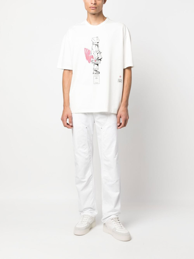 Shop Ten C Graphic Print T-shirt In White