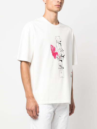 Shop Ten C Graphic Print T-shirt In White