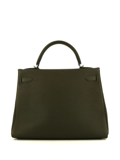 Pre-owned Hermes 2021  Kelly 32 Bag In Green