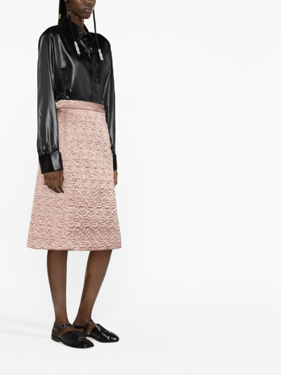 Maison Margiela Woman Midi Skirt Antique Rose Size 4 Acetate In Neutrals