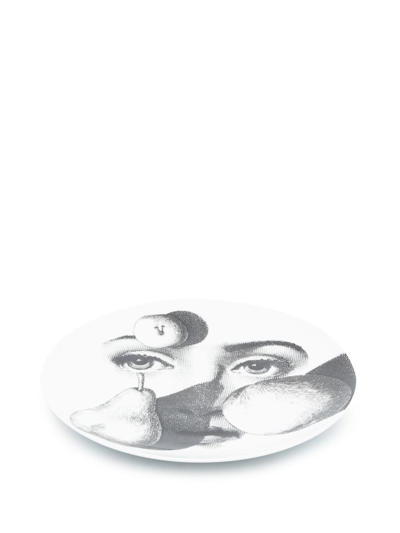 Fornasetti Wall Plate Tema E Variazioni N.218 In White