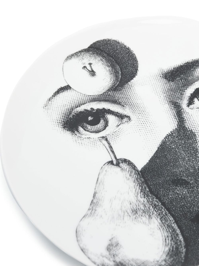 Fornasetti Wall Plate Tema E Variazioni N.218 In White