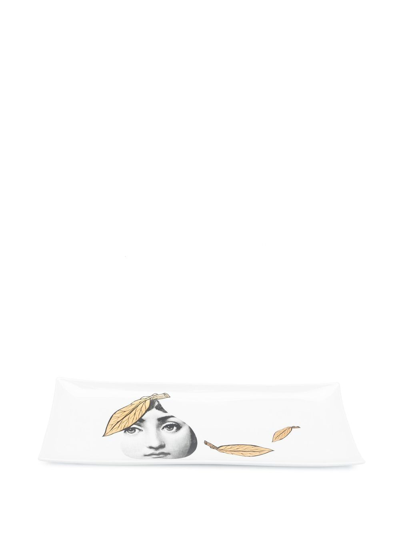 Fornasetti Tema E Variazioni Tray In White
