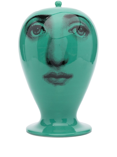 Fornasetti Bitossi Ceramiche Jar In Green