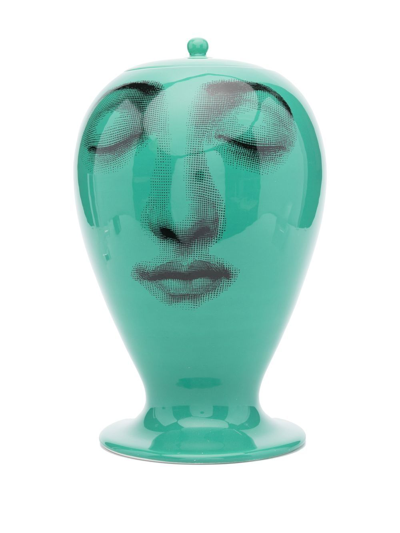 Fornasetti Bitossi Ceramiche Jar In Green