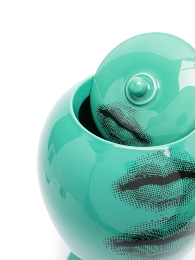 Fornasetti Lina Cavalieri Ceramic Vase In Green