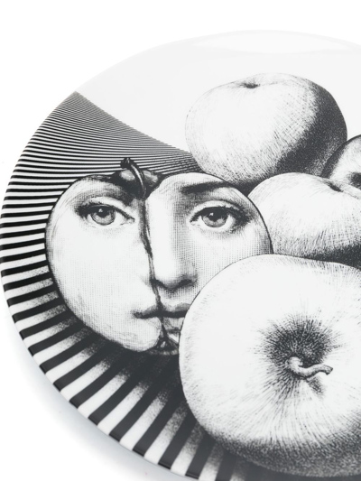 Fornasetti Wall Plate Tema E Variazioni N.390 In White