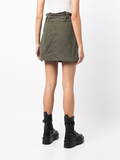 Shop Twinset Belted Mini Skirt In Green