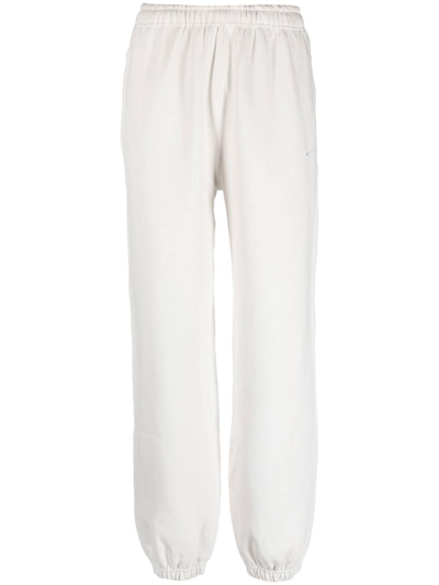 Nike Solo Swoosh Embroidered Track Pants In White