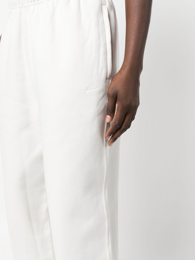 Nike Solo Swoosh Embroidered Track Pants In White