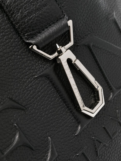 Philipp Plein Embossed-logo Leather Tote Bag In Black