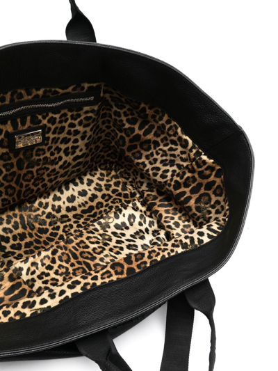 Philipp Plein Embossed-logo Leather Tote Bag In Black