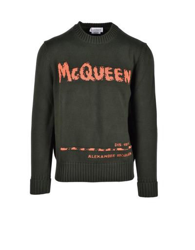 Shop Alexander Mcqueen Mens Green Sweater