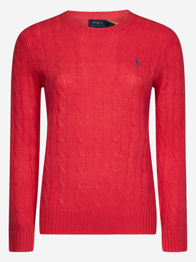 Polo Ralph Lauren Slim-fit Cable Knit In Red