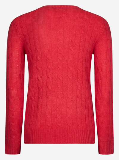 Polo Ralph Lauren Slim-fit Cable Knit In Red
