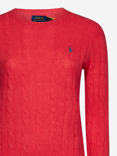 Polo Ralph Lauren Slim-fit Cable Knit In Red