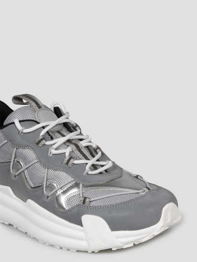 Shop Moncler Compassor Sneakers In Metallic