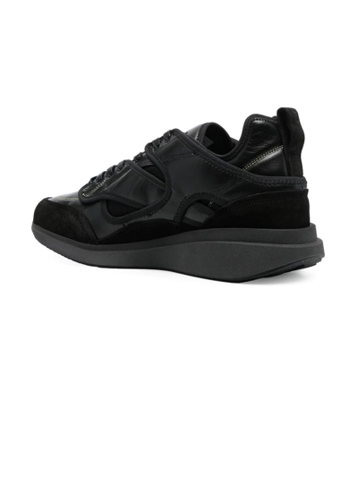 Shop Oamc Black Calf Leather Sneakers In Nero