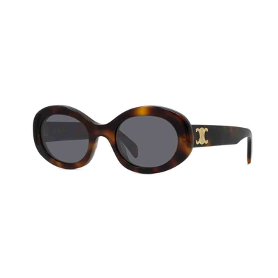 Shop Celine Sunglasses In Marrone/marrone