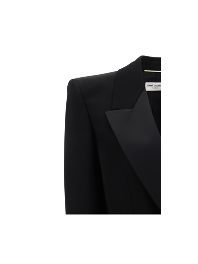 Shop Saint Laurent Blazer Jacket In Noir