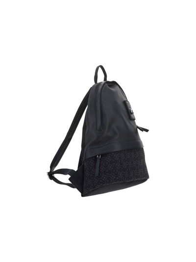 Shop Loewe Anagram Backpack In Anthracite/black