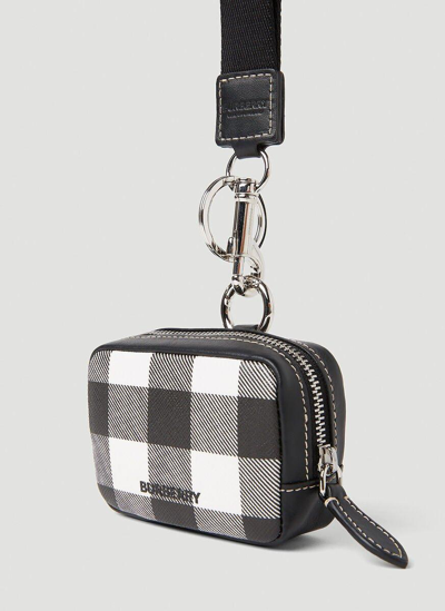 Shop Burberry Logo Detailed Checked Airpods Case In Multicolor