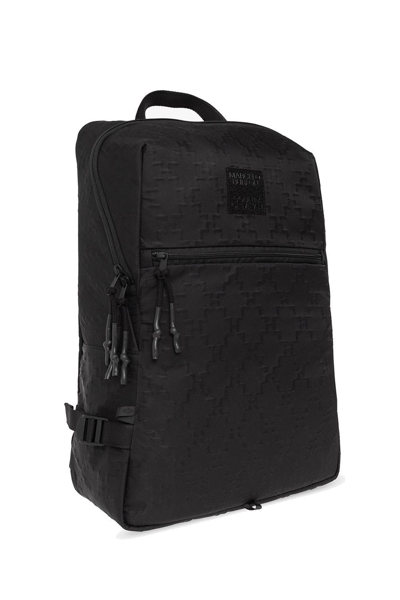 Shop Marcelo Burlon County Of Milan Logo-patch Zipped Backpack In Nero