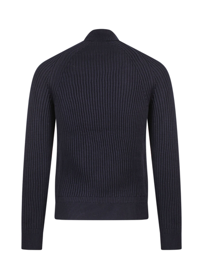 Shop Zanone Sweater In Blu Notte