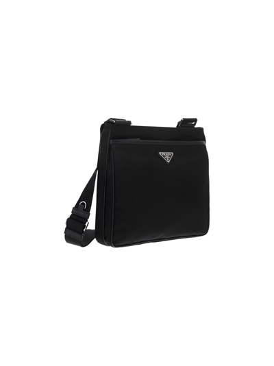 Prada Re-nylon Messenger Bag in Black for Men