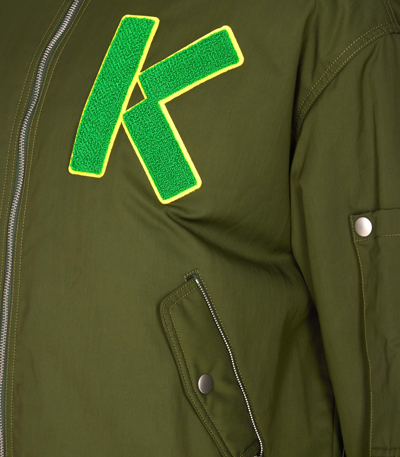 Shop Kenzo Varsity Bomber Jacket In Khaki
