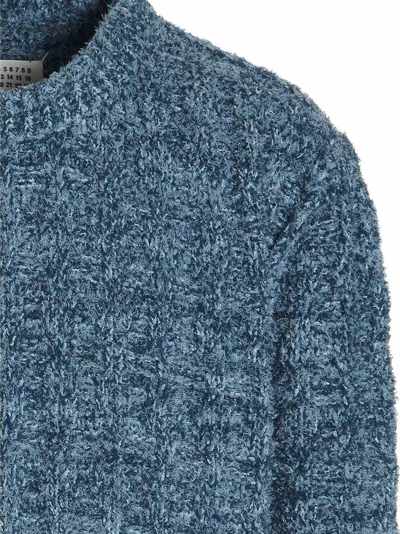 Shop Maison Margiela Oversize Sweater In Blue