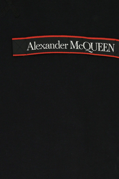 Shop Alexander Mcqueen Black Cotton Sweatshirt In Nero