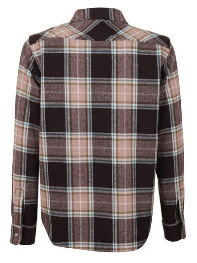 Shop Woolrich Checked Buttoned Shirt In Pink Check