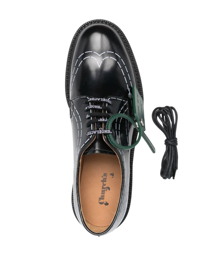 Shop Off-white X Church's Shannon Derby Shoes In Black