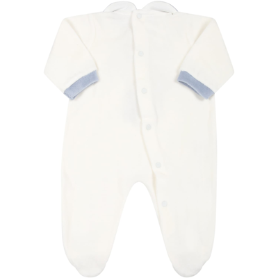 Shop La Stupenderia Ivory Babygrow For Baby Boy With Heart In White