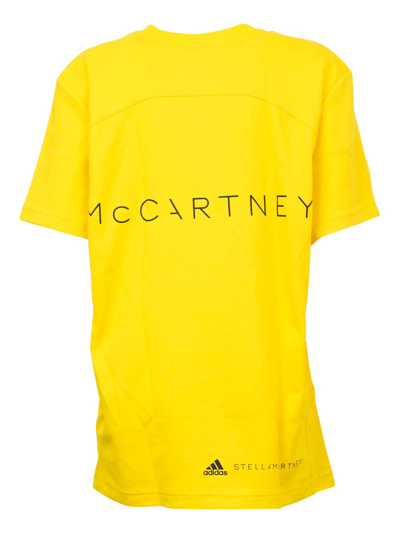Shop Adidas By Stella Mccartney T-shirt Logo Tee In Yellow