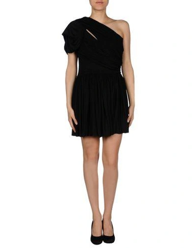 Shop John Galliano Short Dress In Black