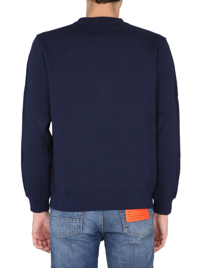 Shop Lacoste Crewneck Sweatshirt In Blu