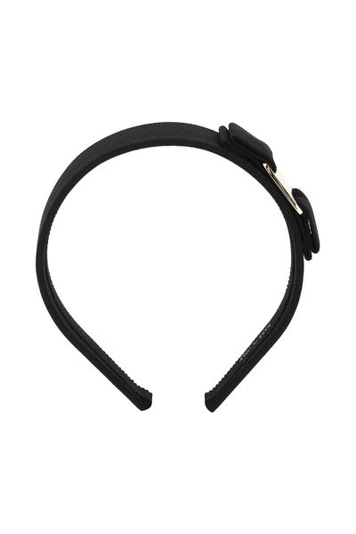 Shop Ferragamo Vara Bow Headband In Black