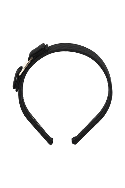 Shop Ferragamo Vara Bow Headband In Black