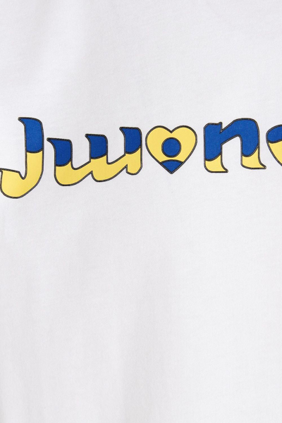 Shop Jw Anderson X Run Hany Logo Printed T-shirt In Bianco