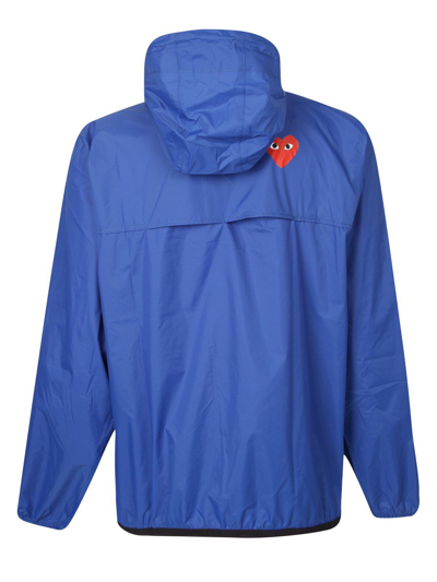 Shop Comme Des Garçons X K-way Half-zipped Jacket In Blue