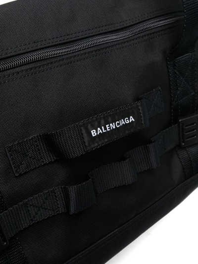 Shop Balenciaga Logo-patch Zipped Holdall In Black