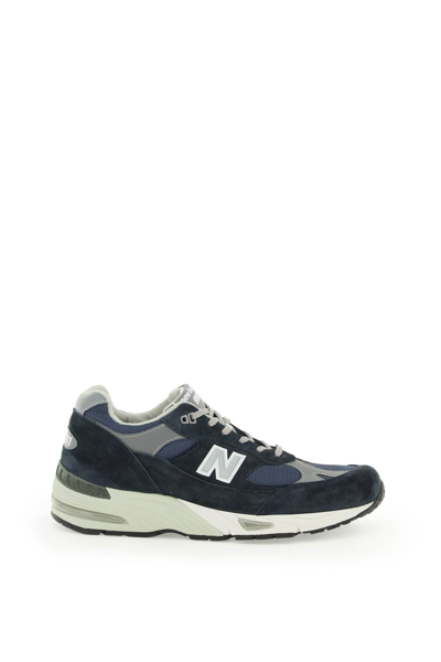 Shop New Balance Made In Uk 991 Sneakers - 40th Anniversary In Blue,grey